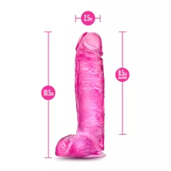 Blush B Yours Plus - realistický dildo (ružový)
