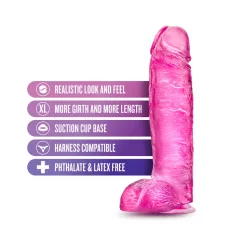 Blush B Yours Plus - realistický dildo (ružový)