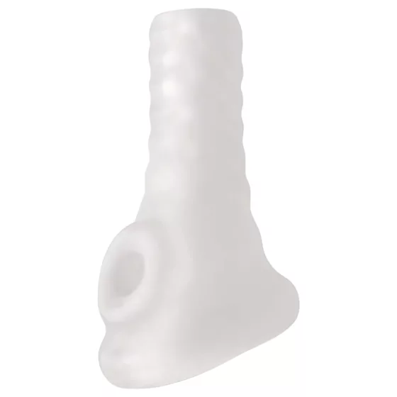 Perfect Fit Breeder - otvorený návlek na penis - 10 cm - biely