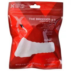   Perfect Fit Breeder - otvorený návlek na penis - 10 cm - biely