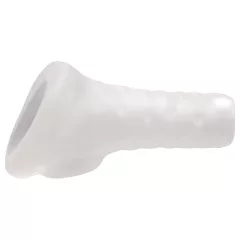   Perfect Fit Breeder - otvorený návlek na penis - 10 cm - biely