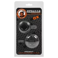   OXBALLS - sada drážkovaných erekčných krúžkov - čierna