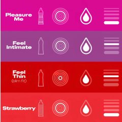  Durex Zábavná Explózia - diskrétne balenie kondómov (40 ks)