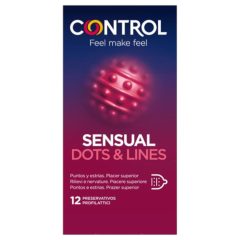 Control - bordázott, pontozott óvszer (12db)