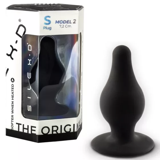 SILEXD Model 2 - na teplo reagujúci silikónový análny kolík (čierny) - S