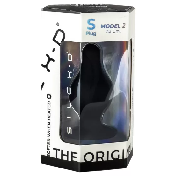 SILEXD Model 2 - na teplo reagujúci silikónový análny kolík (čierny) - S