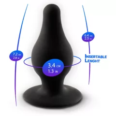   SILEXD Model 2 - na teplo reagujúci silikónový análny kolík (čierny) - S