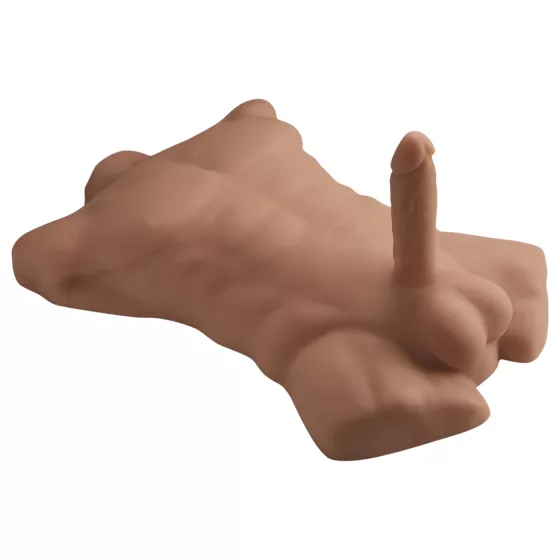 Silexd Apollo - mužský torzo masturbátor - tmavá prírodná farba