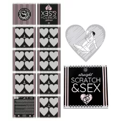   Secret Play Scratch & Sex Straight - stieracia hra so sexuálnymi pozíciami pre páry (v 5 jazykoch)