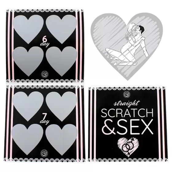 Secret Play Scratch & Sex Straight - stieracia hra so sexuálnymi pozíciami pre páry (v 5 jazykoch)