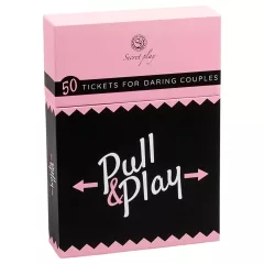   Secret Play Pull & Play - erotická kartová hra pre páry (50 kariet) - v 7 jazykoch