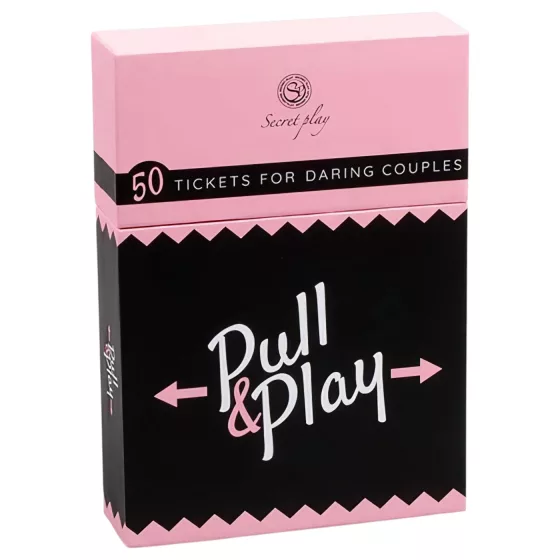 Secret Play Pull & Play - erotická kartová hra pre páry (50 kariet) - v 7 jazykoch