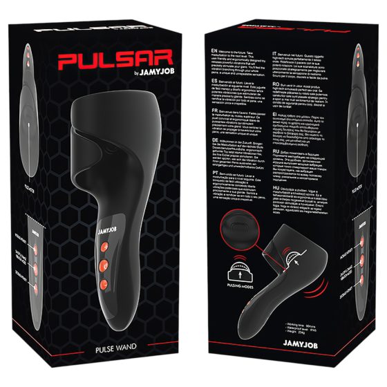 JamyJob - pulzujúci vibrátor na žaluď - čierny