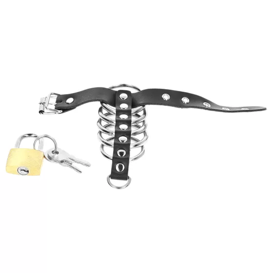 Kink - erekčný krúžok s kovovými kruhmi - čierny