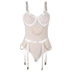   Subblime 954291 - láncos, áttetsző body szett - fehér (L-XL)