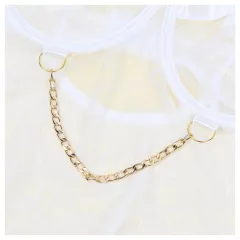   Subblime 954291 - body s retiazkami - priesvitné biele - L/XL