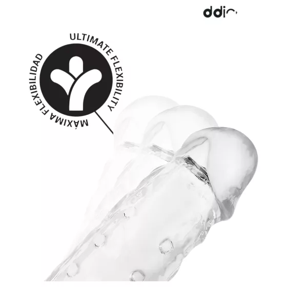 Addicted Toys - návlek na penis s erekčným krúžkom - 23 cm - transparentný