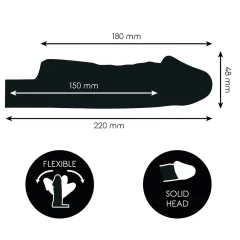   Addicted Toys - návlek na penis s krúžkom na semenníky - 27 cm - priehľadný