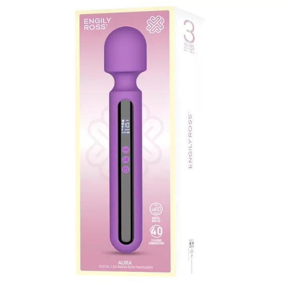 Engily Ross Aura - vibrátor s nabíjaním - digitálny masážny - fialový