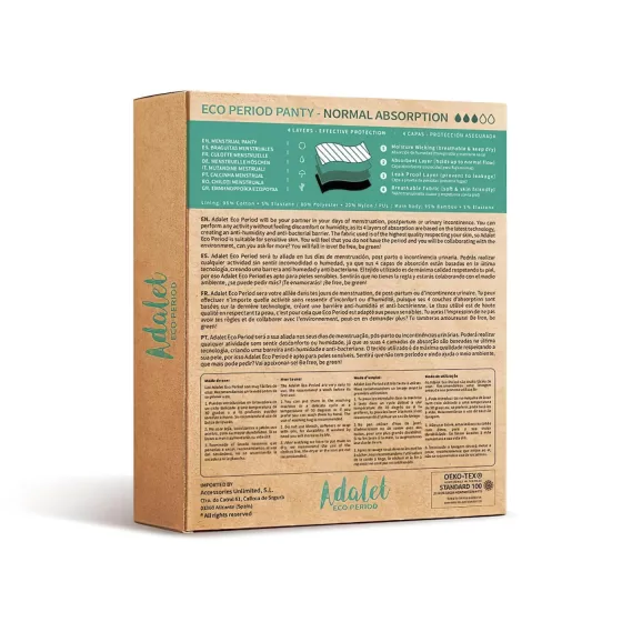 Adalet Flora Normal - menštruačné nohavičky - čierne