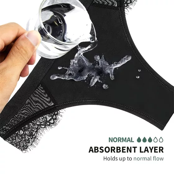 Adalet Flora Normal - menštruačné nohavičky - čierne - L