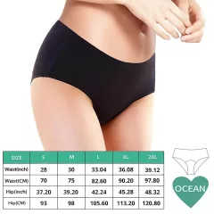 Adalet Ocean Normal - menštruačné nohavičky - čierne