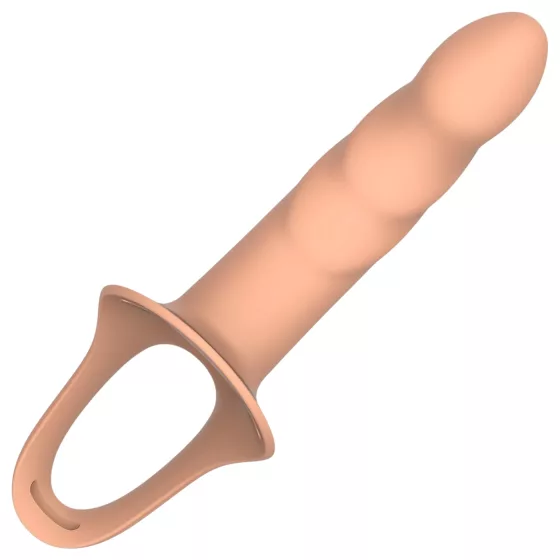 Action StrapOn S - pripínací, duté dildo (telovej farby)