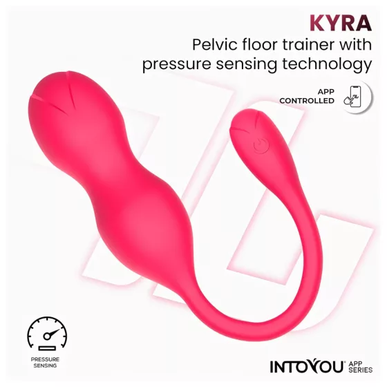 INTOYOU Kyra Pelvic - vibračné kegel guličky - smart funkcia - ružová