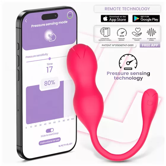 INTOYOU Kyra Pelvic - vibračné kegel guličky - smart funkcia - ružová