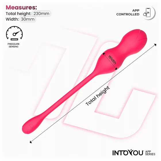 INTOYOU Kyra Pelvic - vibračné kegel guličky - smart funkcia - ružová