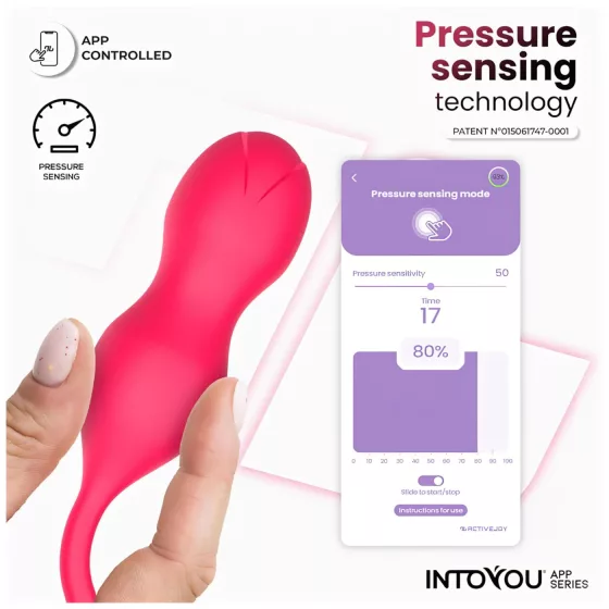 INTOYOU Kyra Pelvic - vibračné kegel guličky - smart funkcia - ružová