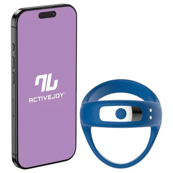 INTOYOU - vibračný erekčný krúžok na penis a semenníky - smart funkcia - modrý