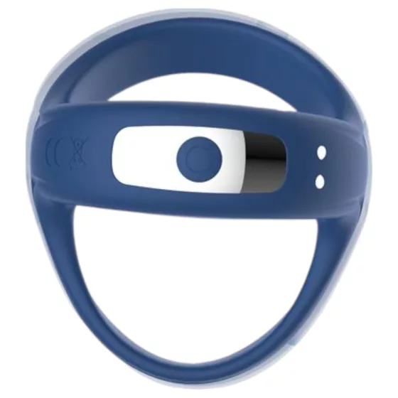 INTOYOU - vibračný erekčný krúžok na penis a semenníky - smart funkcia - modrý