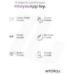   INTOYOU - vibračný erekčný krúžok na penis a semenníky - smart funkcia - modrý