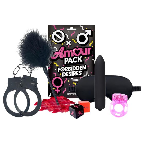 Amour Pack Forbidden Desires - erotická sada pre začiatočníkov s vibrátorom