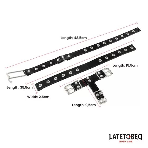 Latetobed - obojok s nosovým hákom - čierny