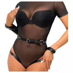 Adalet Jimena - postroj s putami - vegánska koža - čierny
