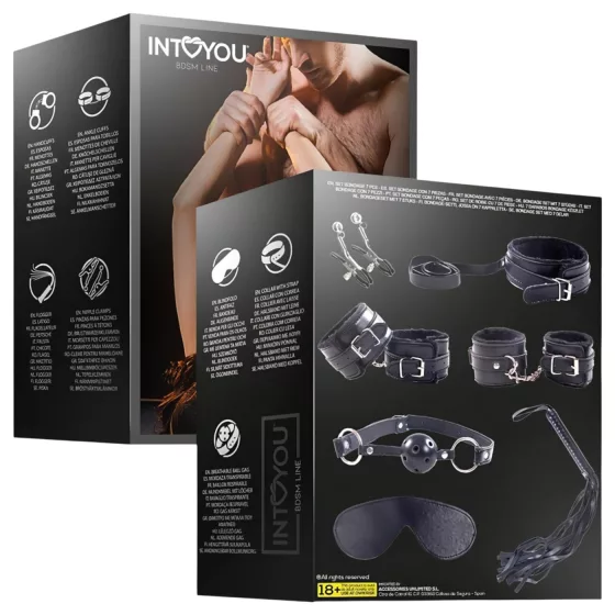 INTOYOU - BDSM sada pre začiatočníkov - 7 dielov - čierna