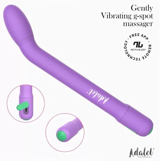 Adalet Gently - vibrátor na bod G a prostatu - smart funkcia - fialová