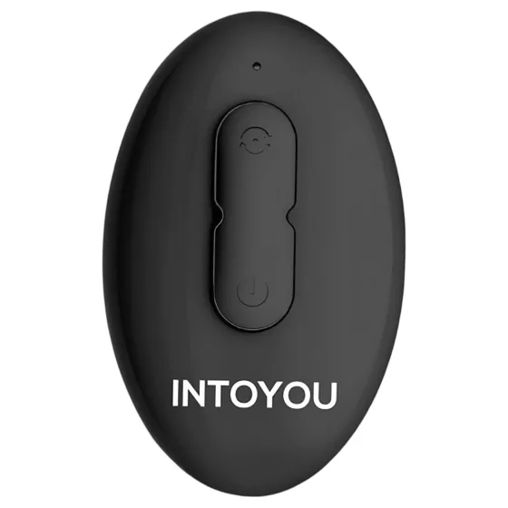 IntoYou Bruce - rotačný rádiový vibrátor prostaty s dvojitým krúžkom (čierny)