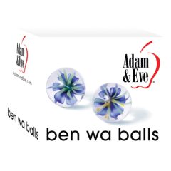   Adam & Eva - Ben Wa sklenené guľôčky na orgazmus (priesvitné)