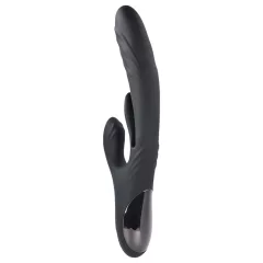   Playboy - vibrátor s klitoriálnym stimulátorom - nabíjateľný - čierny