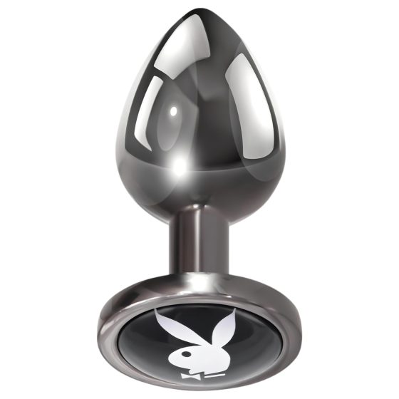 Playboy Tux - análny kolík - malý - strieborný