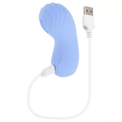   Evolved - vibračný prstový stimulátor - textúrovaný - modrý