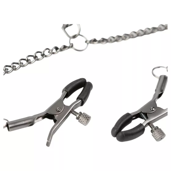 Sei Mio - obojok a svorky na bradavky - čierne