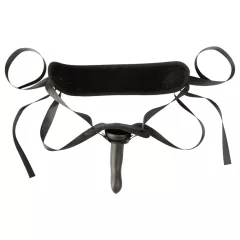 Sei Mio - nasadzovací dildo s postrojom - 15 cm - čierne