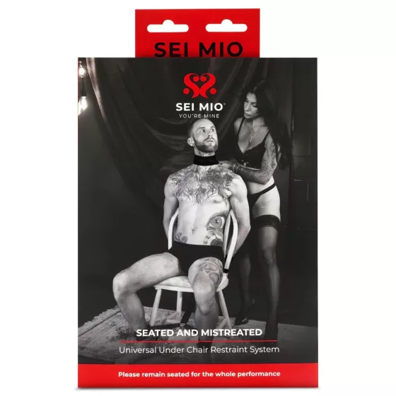 Sei Mio - pútacie popruhy na stoličku - čierne