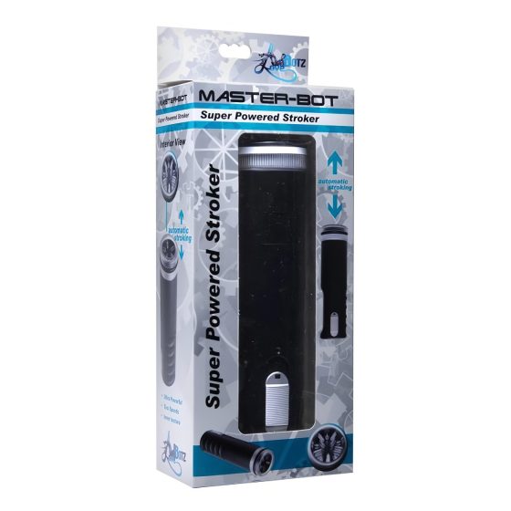 / Master-Bot - hore-dole pohybujúci sa mäkký tŕňový masturbátor (čierny)