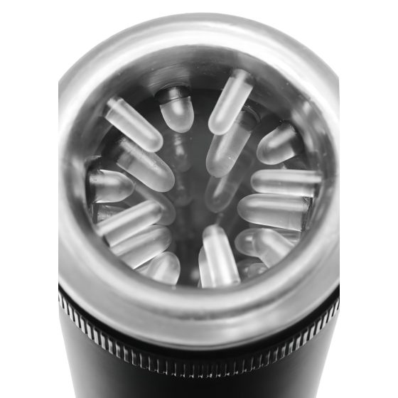 / Master-Bot - hore-dole pohybujúci sa mäkký tŕňový masturbátor (čierny)