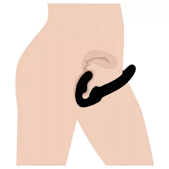 Strap U Revolver - nasadzovací dildo bez popruhov - čierna